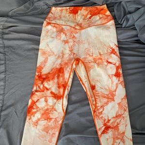 Balance Athletica tie dye blood orange leggings